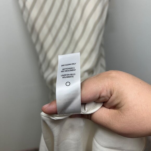 NWT FRAME Striped Bias Cami Slip Dress off white multi medium - Picture 9 of 13